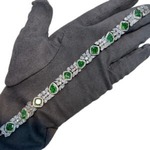 Couture Style Gold Plated Luxury 925 CZ Bangles