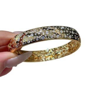 Casual Luxury Gold Plated 925 CZ Bangles | Daily