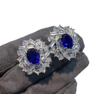 Glam Party Wear Gold Plated Luxury 925 CZ Earrings