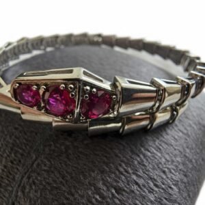 925 Silver Gold Plated Luxury CZ Bangles | Deals