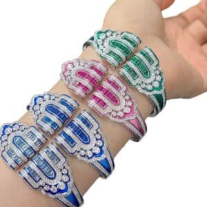 Trendy Party Wear Gold Plated 925 CZ Bracelets | Deals