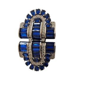 Trendy Occasion Wear Luxury Silver CZ Brooches Gift